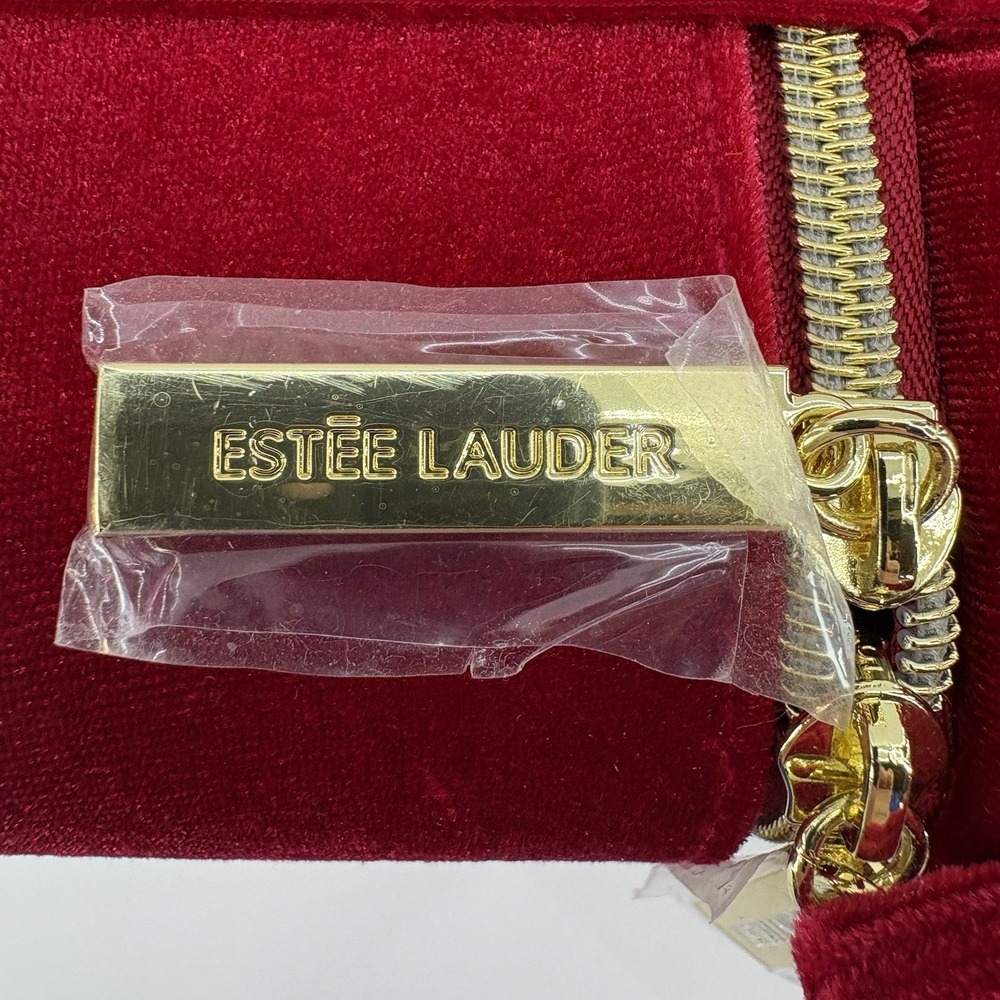 2024 Estee Lauder Red Velvet Limited Ed Holiday Beauty Box CASE ONLY‎ Bow Handle - Picture 8 of 9